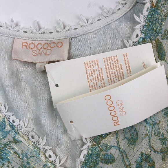 New Rococo Sand Elan midi Dress Teal size S - Picture 5 of 15